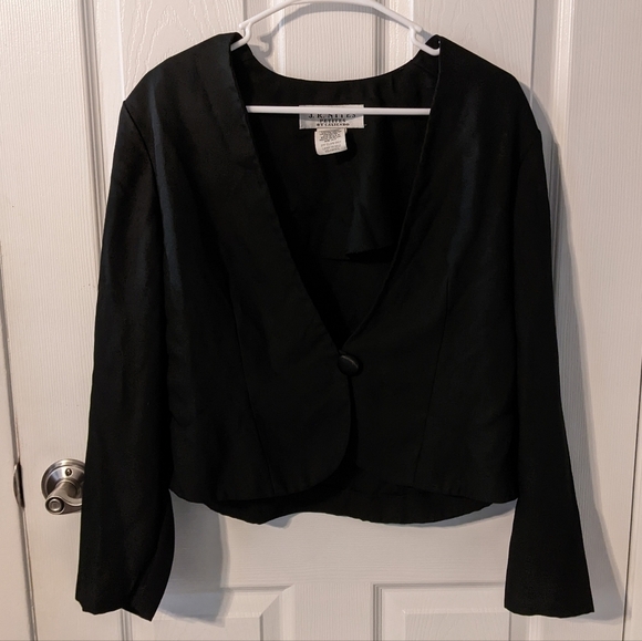 Vintage JR Nites by Caliendo Single Button Front Blazer‎ Jacket Size 14P Petite - Picture 2 of 6